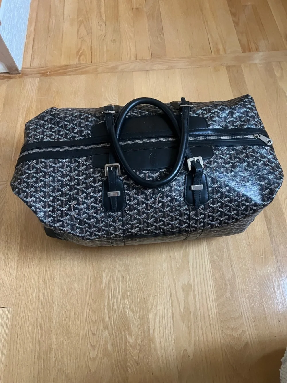 Authentic Goyard Boeing 55 Duffle Travel Bag Black | Weekend Bag Made in France